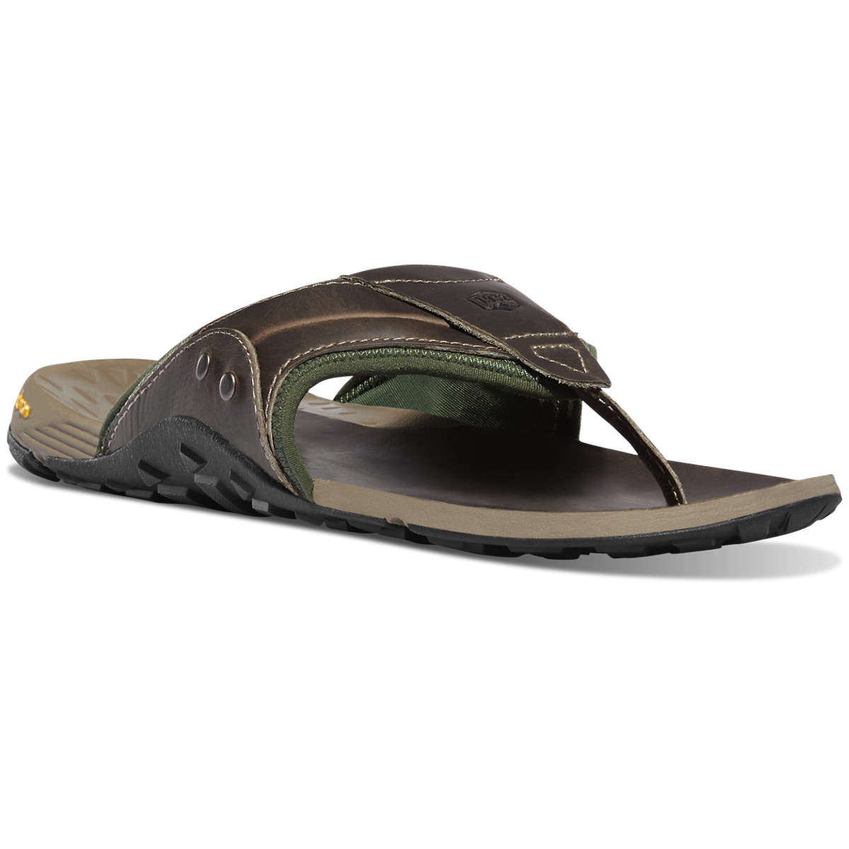 Danner Mens Lost Coast Flip Flops Dark Olive - XHJ741586